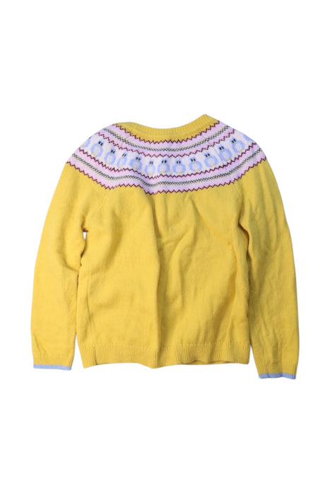 A Yellow Cardigans from Boden in size 7Y for girl. (Back View)