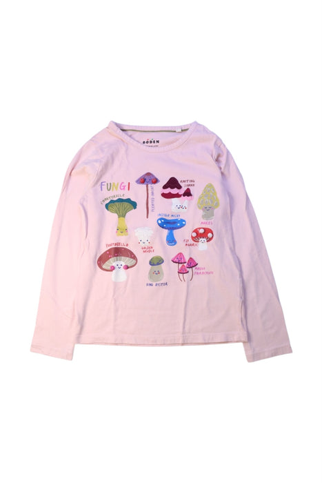 A Pink Long Sleeve T Shirts from Boden in size 7Y for girl. (Front View)