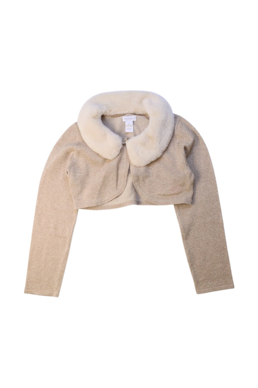 A Beige Lightweight Jackets from Monsoon in size 7Y for girl. (Front View)