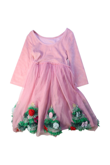 A Multicolour Long Sleeve Dresses from Boden in size 7Y for girl. (Back View)