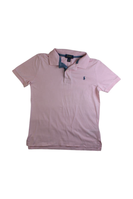 A Pink Short Sleeve Polos from Polo Ralph Lauren in size 6T for boy. (Front View)