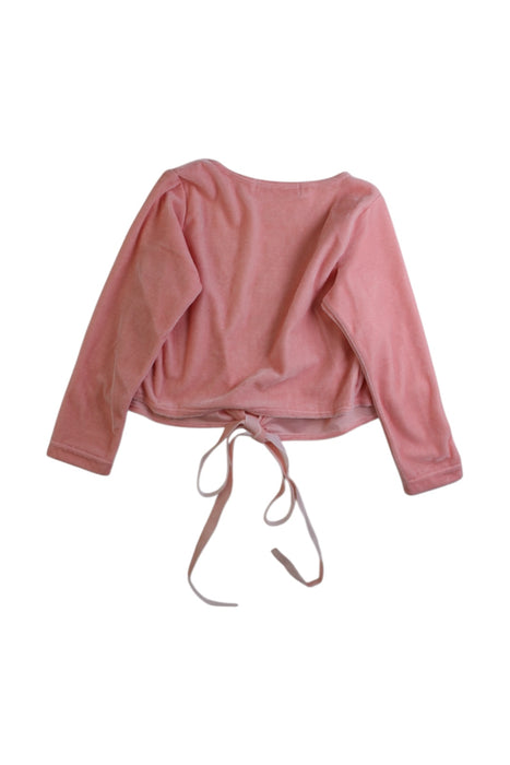 A Pink Long Sleeve Tops from Tutulamb in size 2T for girl. (Back View)