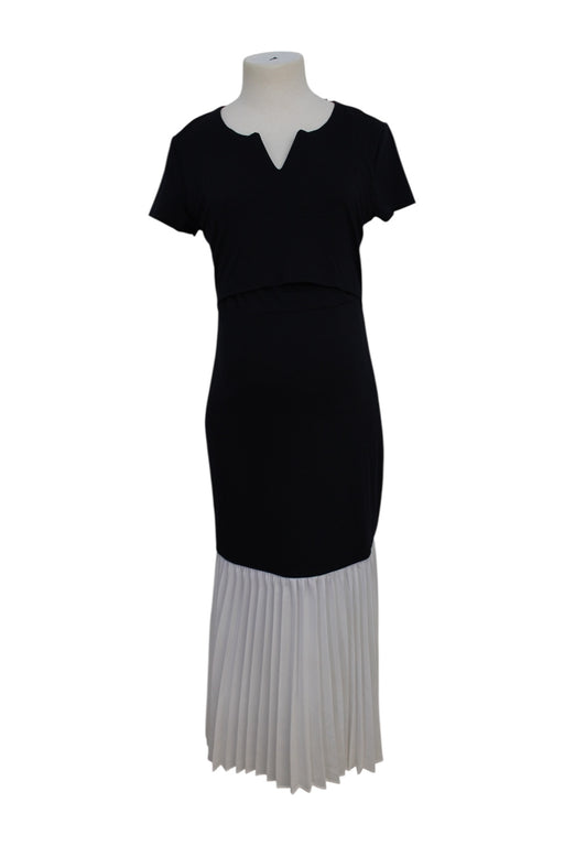 A Black Short Sleeve Dresses from Mothercot in size Maternity-XS for maternity. (Front View)