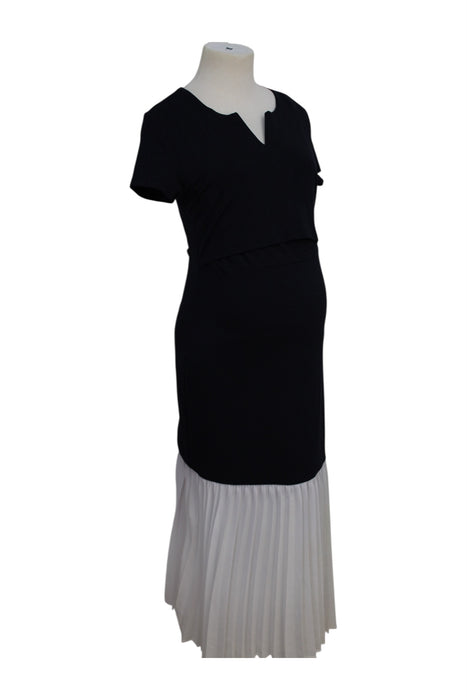 A Black Short Sleeve Dresses from Mothercot in size Maternity-XS for maternity. (Back View)