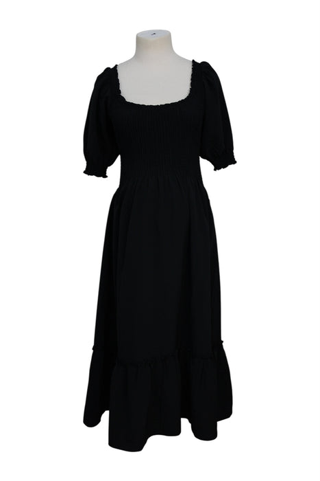 A Black Short Sleeve Dresses from Hill House in size XXS for maternity. (Front View)