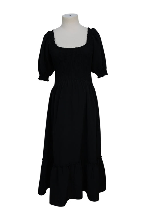 A Black Short Sleeve Dresses from Hill House in size XXS for maternity. (Front View)