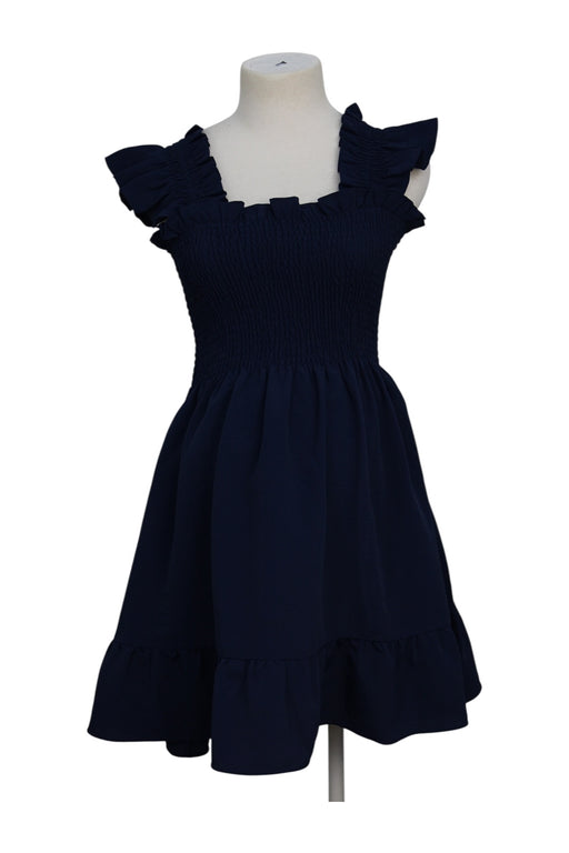 A Navy Sleeveless Dresses from Hill House in size XXS for maternity. (Front View)