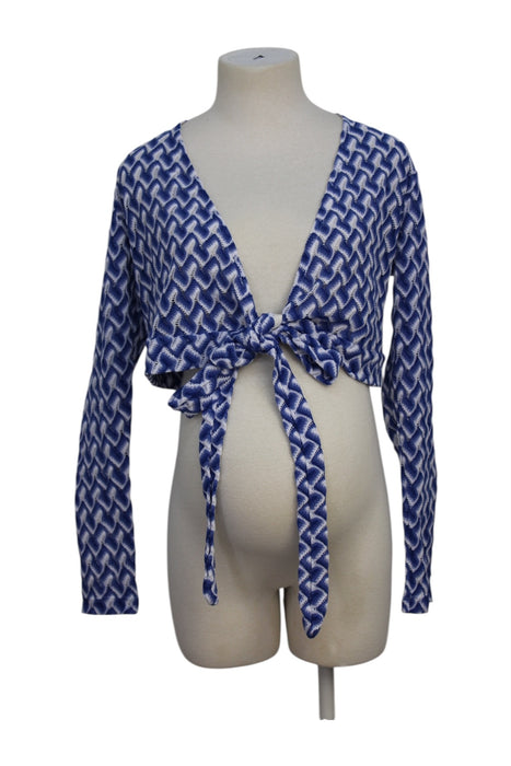 A Blue Long Sleeve Tops from Hill House in size Maternity-XS for maternity. (Front View)