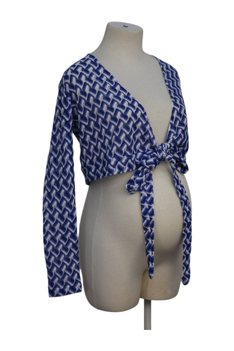 A Blue Long Sleeve Tops from Hill House in size Maternity-XS for maternity. (Back View)