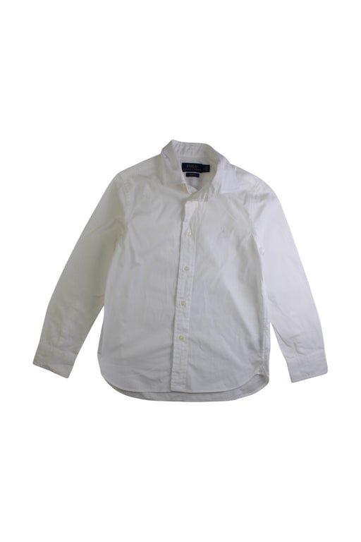 A White Long Sleeve Shirts from Polo Ralph Lauren in size 6T for boy. (Front View)