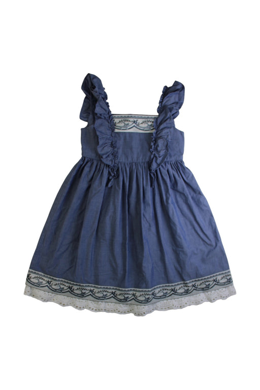 A Blue Sleeveless Dresses from Nicholas & Bears in size 4T for girl. (Front View)