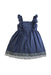 A Blue Sleeveless Dresses from Nicholas & Bears in size 4T for girl. (Back View)