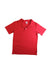 A Red Short Sleeve Polos from City Threads in size 7Y for boy. (Front View)