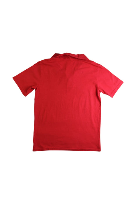 A Red Short Sleeve Polos from City Threads in size 7Y for boy. (Back View)