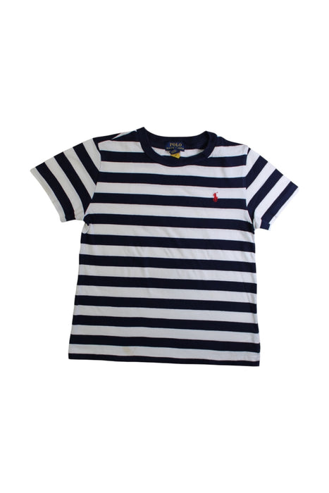 A Navy Short Sleeve T Shirts from Polo Ralph Lauren in size 7Y for boy. (Front View)