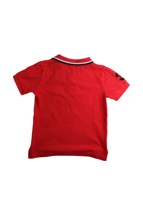 A Red Short Sleeve Polos from Polo Ralph Lauren in size 3T for boy. (Back View)
