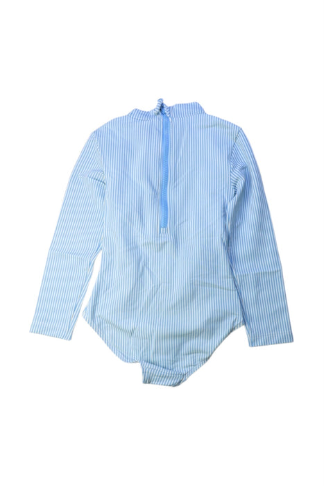 A Blue Swimsuits from Boden in size 5T for girl. (Back View)