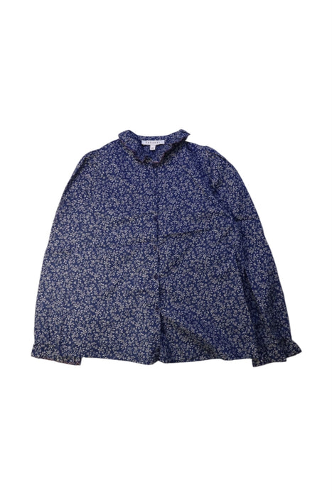 A Navy Long Sleeve Shirts from Caramel in size 10Y for girl. (Front View)