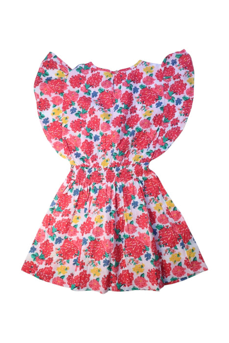 A Multicolour Sleeveless Dresses from Le Petit Lucas du Tertre in size 4T for girl. (Back View)