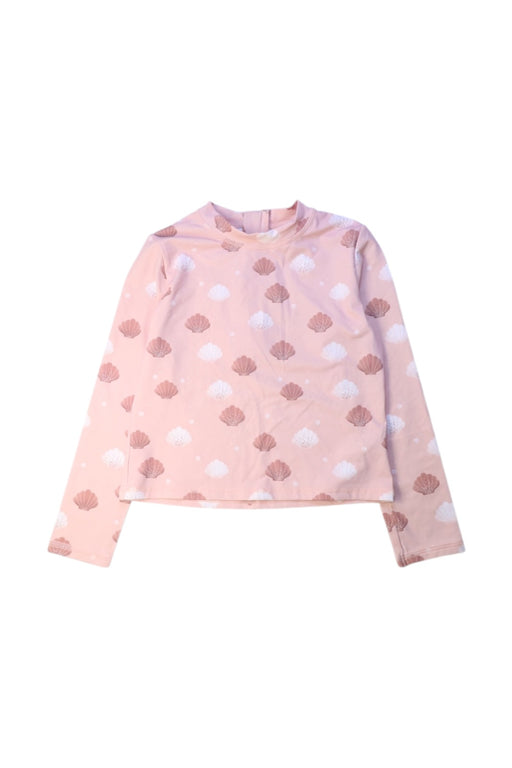 A Pink Rash Guards from Petit Lem in size 6T for girl. (Front View)