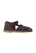 A Brown Sandals from Petit Nord in size 3T for boy. (Front View)