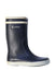 A Navy Rain Boots from Aigle in size 4T for boy. (Front View)
