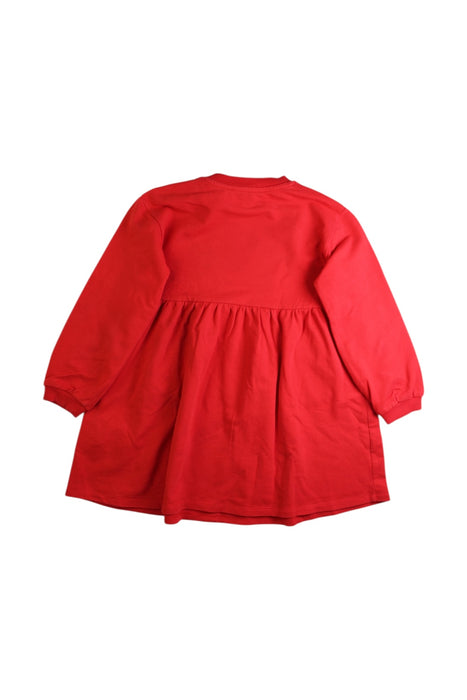 A Red Long Sleeve Dresses from Moschino in size 3T for girl. (Back View)