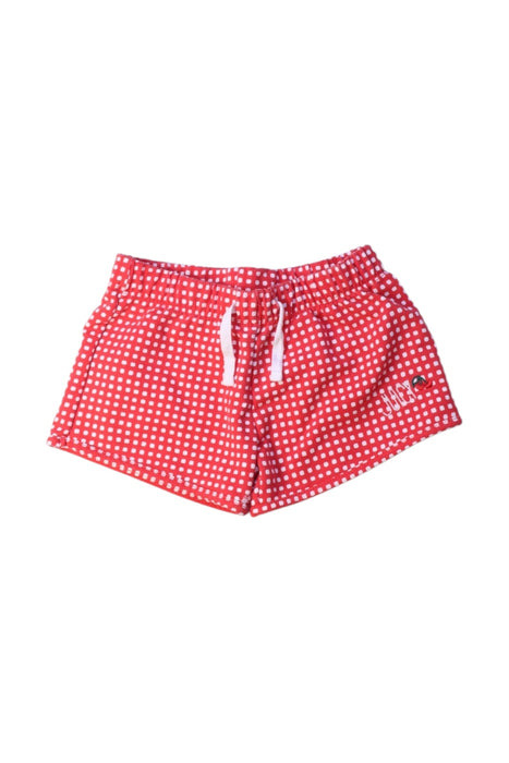 A Red Shorts from Juicy Couture in size 4T for girl. (Front View)