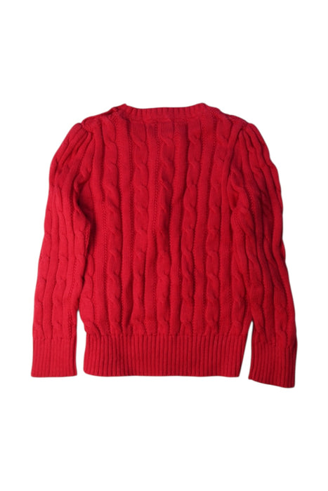 A Red Knit Sweaters from Polo Ralph Lauren in size 3T for girl. (Back View)