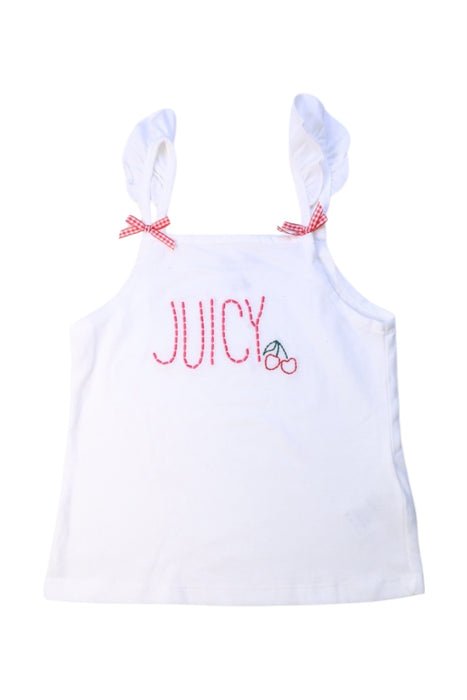 A White Sleeveless Tops from Juicy Couture in size 4T for girl. (Front View)