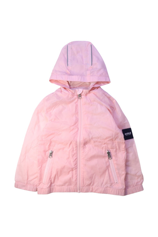 A Pink Lightweight Jackets from Aigle in size 4T for girl. (Front View)