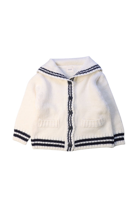A White Cardigans from Monbebe in size 4T for girl. (Front View)