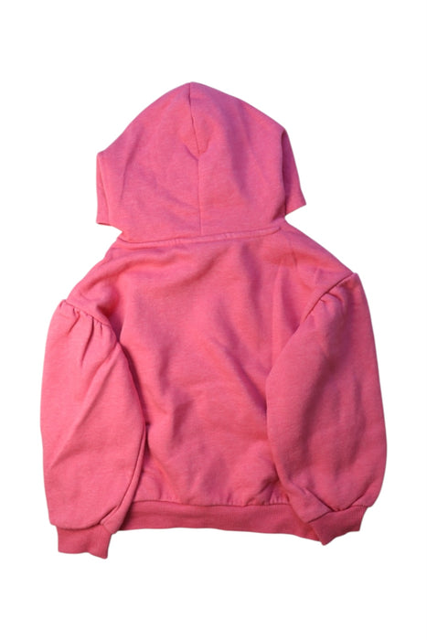 A Pink Hooded Sweatshirts from Tommy Hilfiger in size 4T for girl. (Back View)