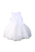 A White Sleeveless Dresses from Seed in size 4T for girl. (Front View)