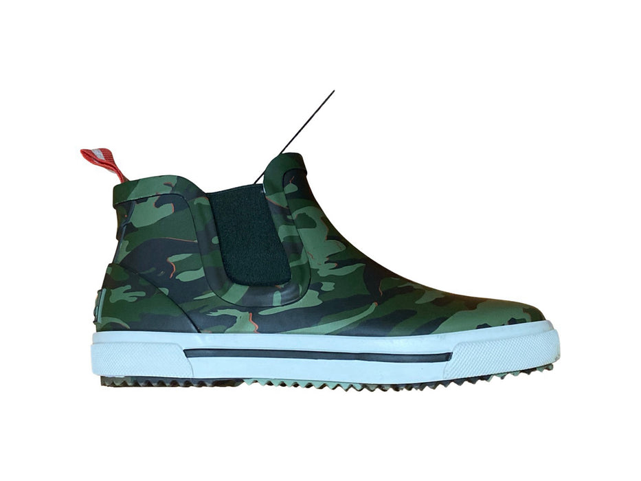 A Green Rain Boots from Joules in size 7Y for neutral. (Front View)