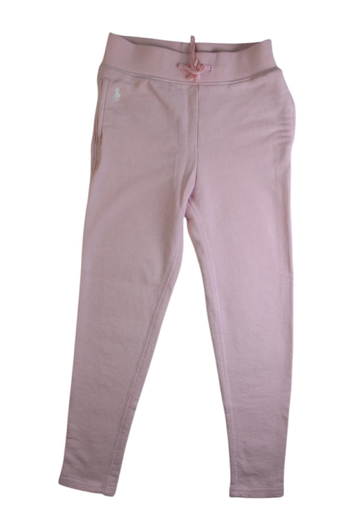 A Pink Sweatpants from Polo Ralph Lauren in size 7Y for girl. (Front View)