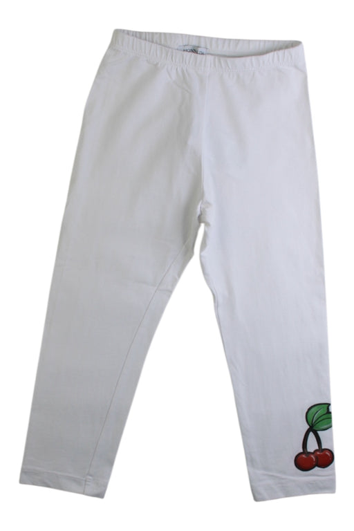 A White Leggings from Monnalisa in size 6T for girl. (Front View)