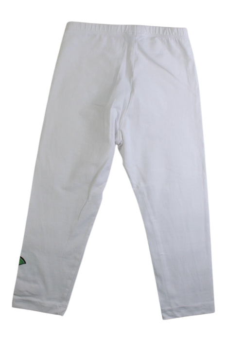 A White Leggings from Monnalisa in size 6T for girl. (Back View)
