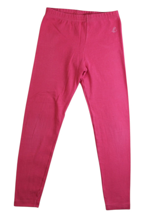 A Pink Leggings from Petit Bateau in size 4T for girl. (Front View)