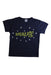 A Navy Short Sleeve T Shirts from Petit Bateau in size 4T for girl. (Front View)