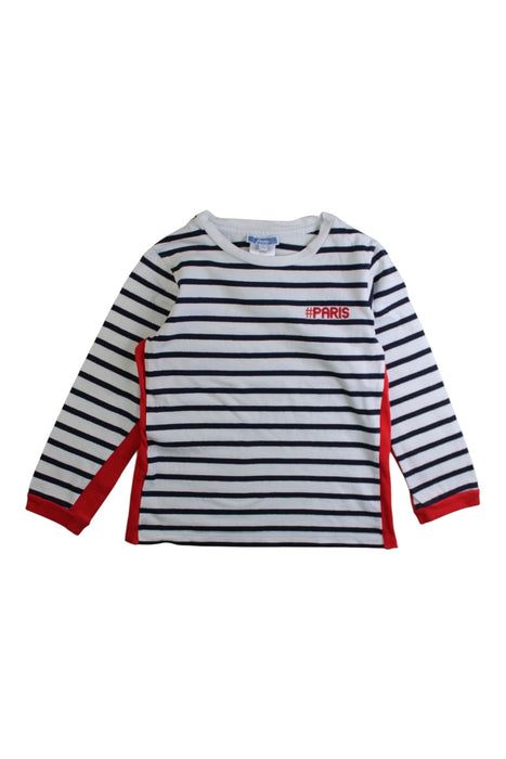A Blue Long Sleeve T Shirts from Jacadi in size 6T for boy. (Front View)