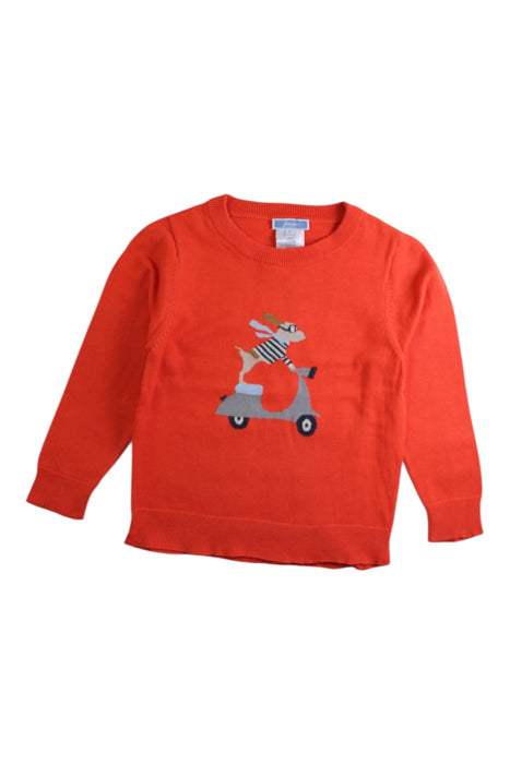 A Orange Knit Sweaters from Jacadi in size 4T for boy. (Front View)