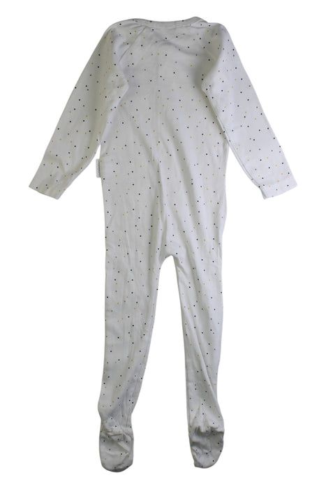 A White Onesies from purebaby in size 12-18M for boy. (Back View)