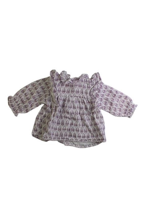 A White Long Sleeve Tops from Nicoli in size 3-6M for girl. (Front View)