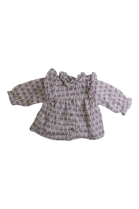 A White Long Sleeve Tops from Nicoli in size 3-6M for girl. (Back View)