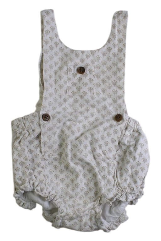 A Beige Overall Shorts from Gocco in size 0-3M for girl. (Front View)