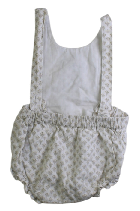 A Beige Overall Shorts from Gocco in size 0-3M for girl. (Back View)