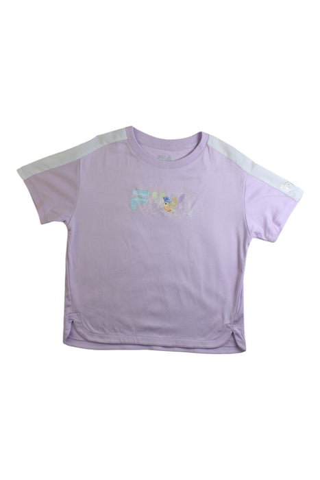 A Purple Short Sleeve Tops from Fila in size 4T for girl. (Front View)