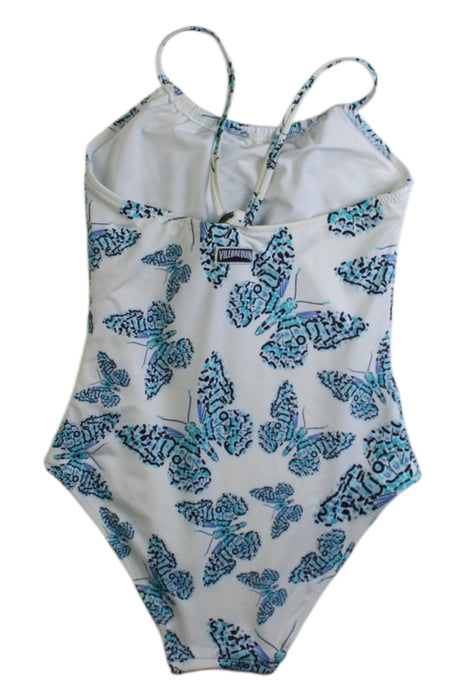 A White Swimsuits from Vilebrequin in size 6T for girl. (Back View)