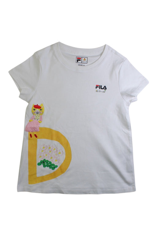 A White Short Sleeve T Shirts from Fila in size 5T for girl. (Front View)